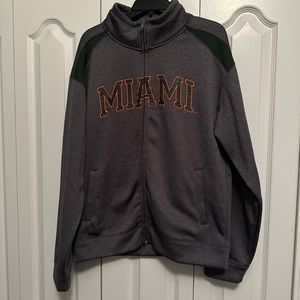 Campus Drive Miami Hurricanes mens full zip up heavy sweatshirt. Size M. #P3